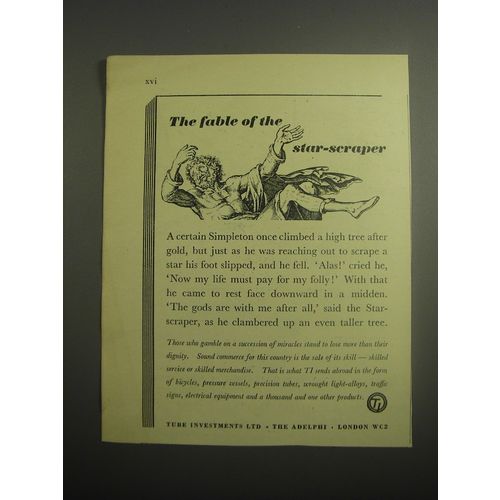 1948 Tube Investments Ltd Ad - The fable of the star-scraper