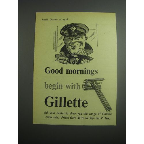1948 Gillette Razor Blades Ad