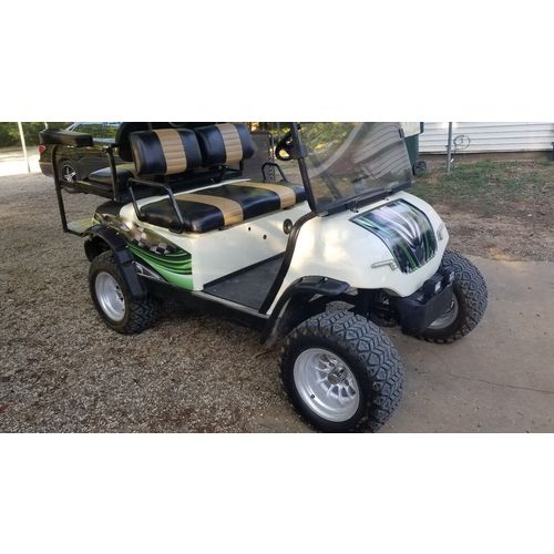 Golf Cart 19" BURNOUT HOOD & UNDER SEAT Stripes Graphics EZGO club Car Yamaha