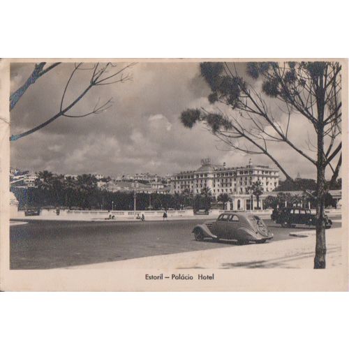 Portugal circa 1925 Estoril - Palacio Hotel with Air Mail franking at rear base