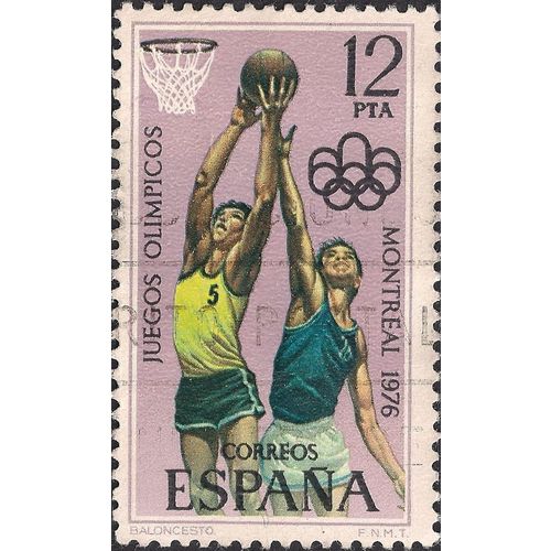 SPAIN, Olympics Montreal, Basketball, white 1976, 3.50 Ptas