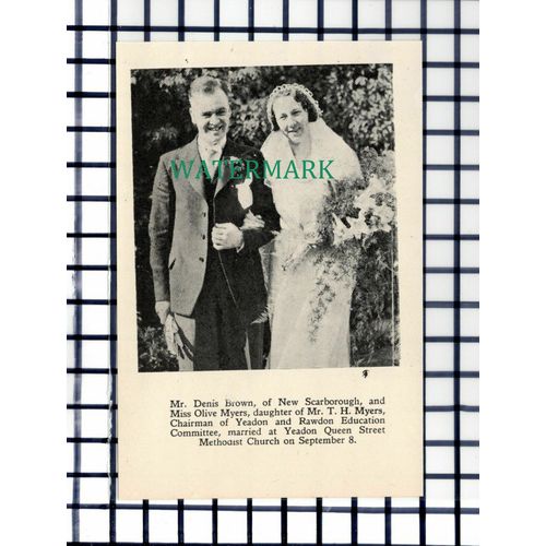 C7090) Dennis Brown New Scarborough Olive Myers Yeadon - 1936