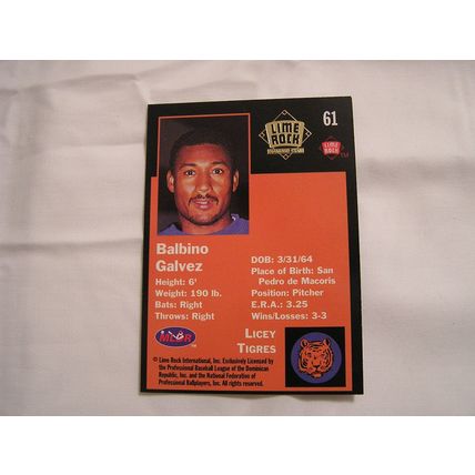 Balbino Galvez 1993 Lime Rock Winter League GOLD NO. 61