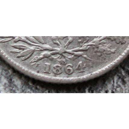 1864 Queen Victoria Silver Sixpence 6d British English 92.5% Silver Die 33
