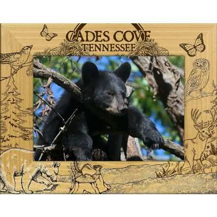 Cades Cove Tennessee Laser Engraved Wood Picture Frame (5 x 7)