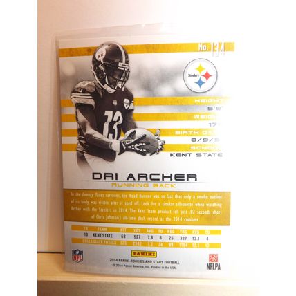 2014 Panini Rookies & Stars DRI ARCHER (Steelers) Rookie Card #134