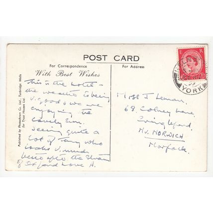 Hunting Scene at The Black Swan Hotel Helmsley Postcard 1959 Yorkshire