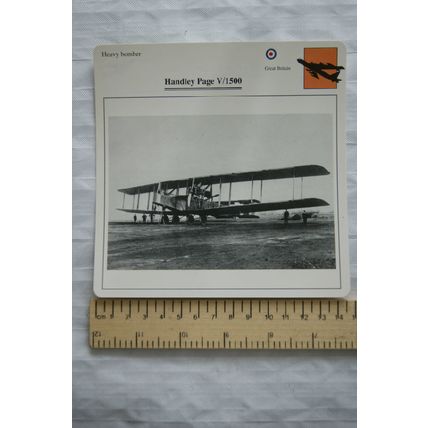 Handley Page V/1500 - GB - Heavy Bomber - Collectors Club Card