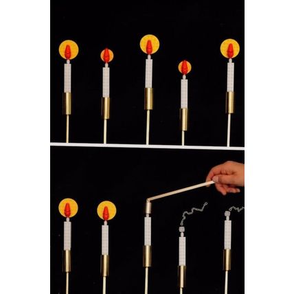 Electronic Lights Candles On Childrens Cake Toy Lego Model Display Postcard