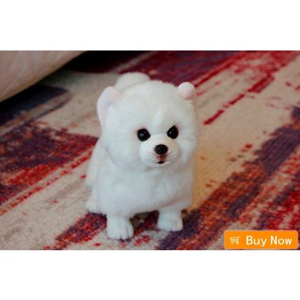 Bichon Frise Puppy Stuffed Animal Dog Plush Toy Cute Simulation Pet Fluffy Baby