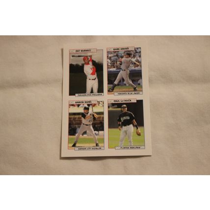 Burrell, Gross, Guiel, Lo Duca 2005 Topps Bazooka 4 on 1 STICKER NO. 36