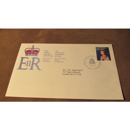 1977 Queen Elizabeth Royal Silver Jubilee First Day Cover - Canada