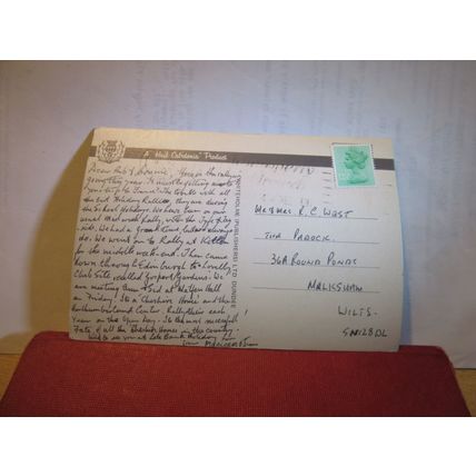 MONARCH OF THE GLEN, Red Deer stag used vintage postcard Hail Caledonia 1983 pm=