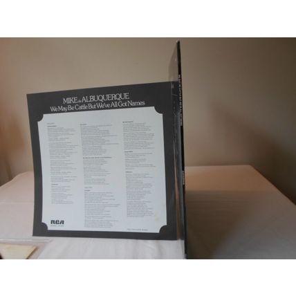 LP. 1973. MICHAEL de ALBUQUERQUE.WE MAY BE CATTLE BUT WE'VE ALL GOT NAMES.NMINT