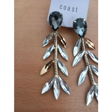 Coast Burlington Earrings Gold Silver Colour Leaf Shape Ladies for pierced ears
