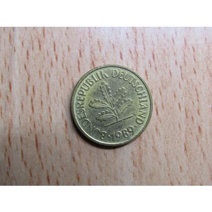 1989f 5 Pfennig Germany Coin