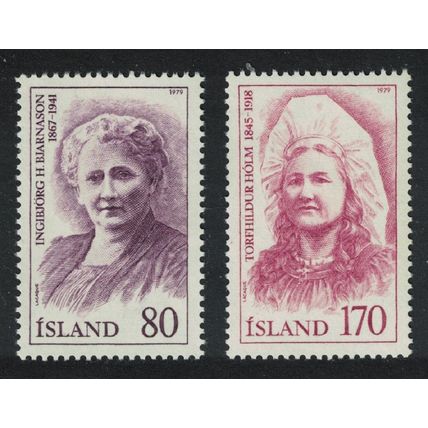 Iceland Famous Icelanders 2v 1979 MNH SG#572+576 MI#541-542