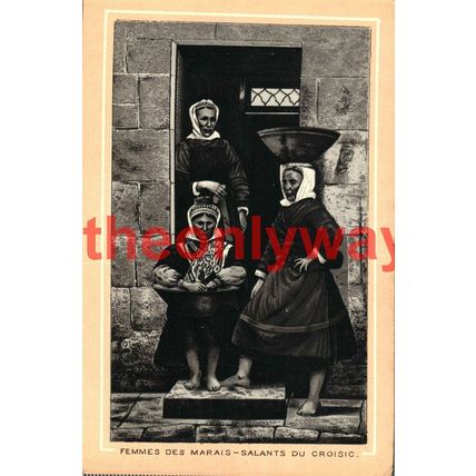 Femmes Des Marais-Salans du Croisic, France, Thin Postcard Like