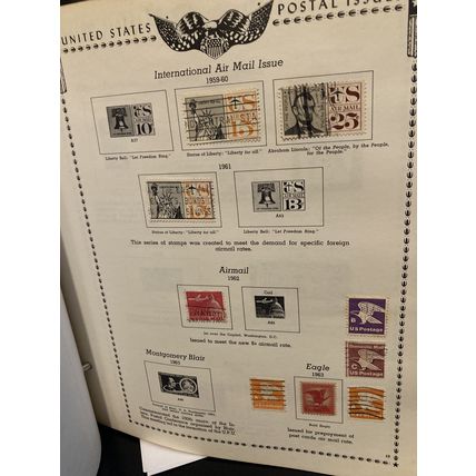 The All American Stamp Album Minkus Publishing 1970 with 814 Stamps