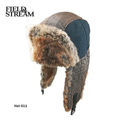 Field & Stream Faux Fur Lined Weathered Cotton Trapper Hat