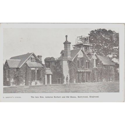 The Late Hon Auberon Herbert And Old House Berrywood Ringwood Hampshire Postcard