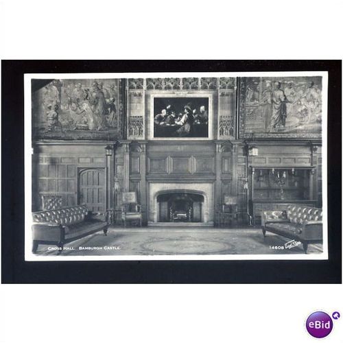 Northumberland BAMBURGH CASTLE Cross Hall Postcard by Scott (14608)