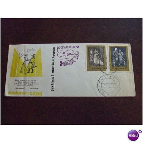 Poland 1974 Moniuszko Music Festival Kudowa Zdroj special event cover stamps