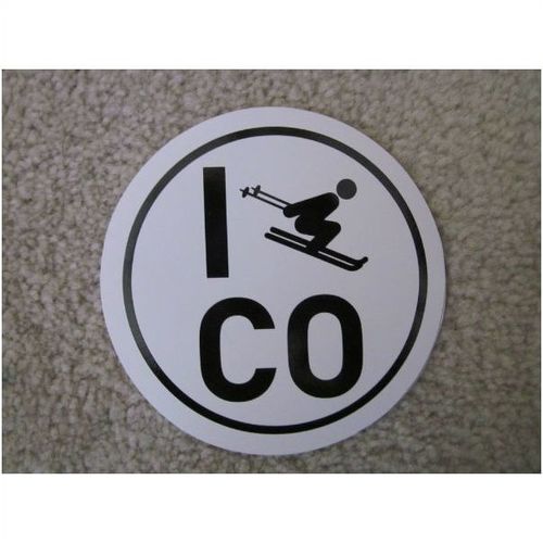I Ski Colorado 3.25 inch Round Sticker Decal