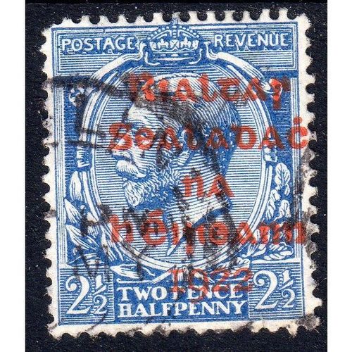 1922 Ireland Sg4b 2 1/2d BRIGHT BLUE USED (BT47)