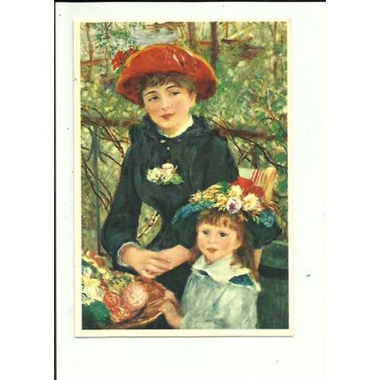 Art RENOIR Woman With Girl Postcard (Alma 0237)