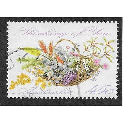AUS 1992 45c 'GREETINGS - THINKING OF YOU' FINE USED (EBID68-714)