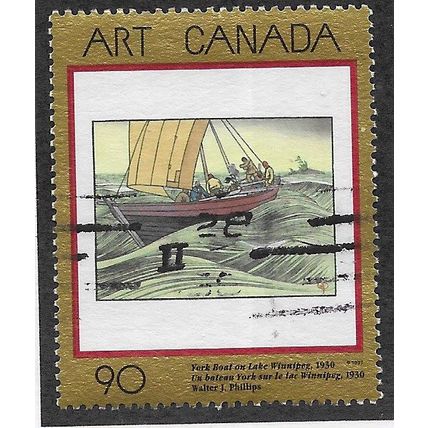 CAN 1997 90c 'CANADA ART -YORK BOAT ON LAKE WINNIPEG' FINE USED (EBID71-413)