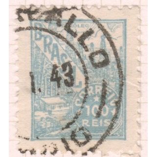 Brazil 1941 - 100r bluish green - Oil Wells - used