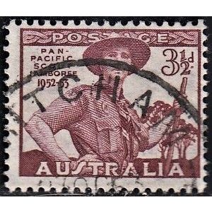 AUSTRALIA, 1952 3.5d Scout Jamboree, SG 254 (Scott #249), used