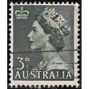 AUSTRALIA, 1953 3d QEII, SG 262 (Scott #257), used