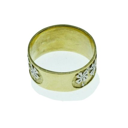 New 14K Gold Ring Band 7 Lucky Horseshoe Clover Eye Elephant Owl 5 Gr Size 8