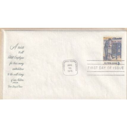 United States 1973 Postal Service Collectin FDC Unaddressed VGC