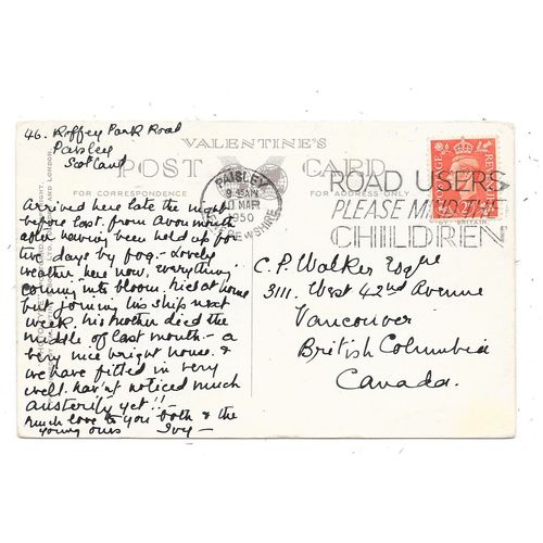 PRINTED MULTI-VIEWPOSTCARD OF PAISLEY RENFREWSHIRE SCOTLANDPOSTED 1950 (2716)