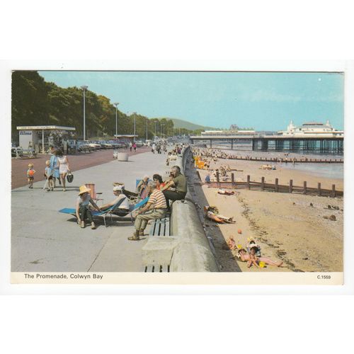 The Promenade Colwyn Bay Postcard Denbighshire 1559