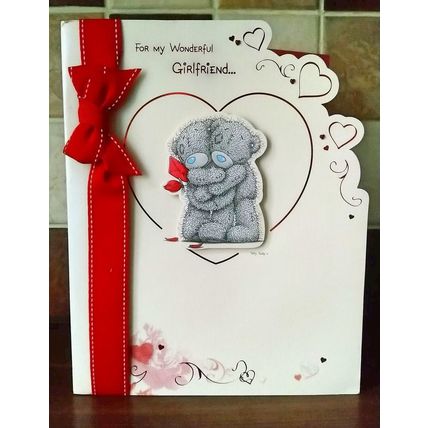 Valentine's Card - Tatty Teddy - Girlfriend - Red Bow - 004