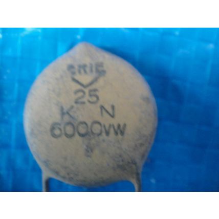 NOS 2 X 25pF Capacitors 6KV