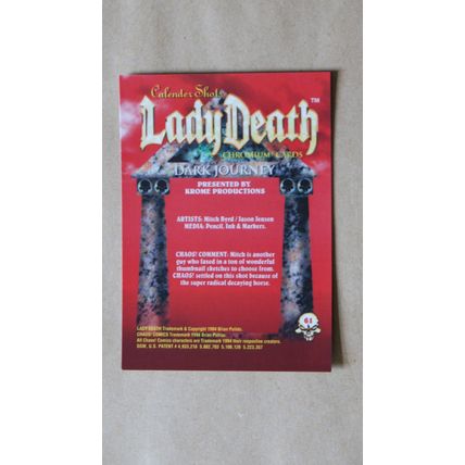 Lady Death All-Chromium Base trading Card # 61 (C) 1994 Chaos Krome comics