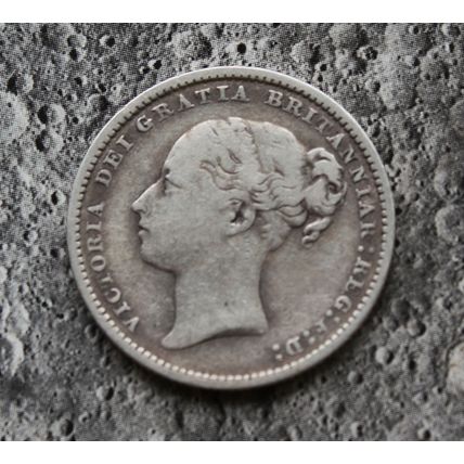 1884 Queen Victoria Silver 92.5% Young Head Shilling 1/- British English