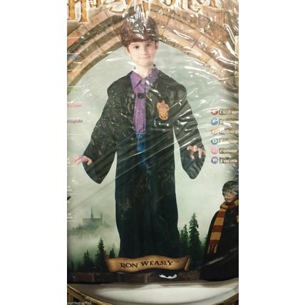 HARRY POTTER RON WEASLY COSTUME CAPE WITH CLASPS BOYS~NEW~HALLOWEEN SZ L 12-14