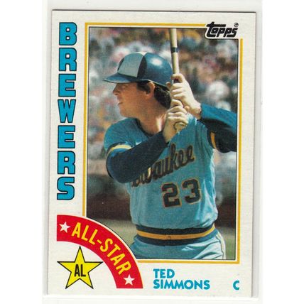 1984 Topps baseball card 404 Ted Simmons All-Star