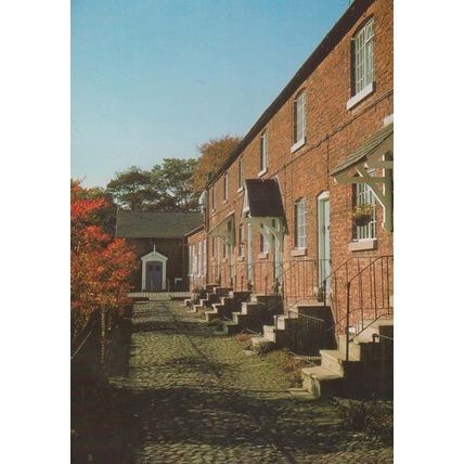 Oak Cottages Terrace House Houses Styal Village Lancashire Rare Postcard