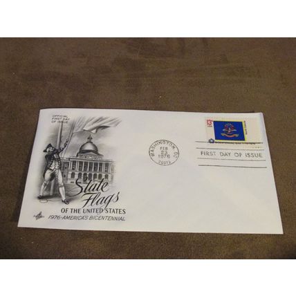 1976 USA / United States FDC Cover -American State Flags series - North Dakota