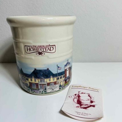 Longaberger Crock Canister Pottery Homestead 2-quart Ceramic Kitchen Storage