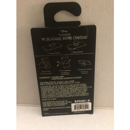 New Disney Nightmare Before Christmas Jack Skellington Phone Grip