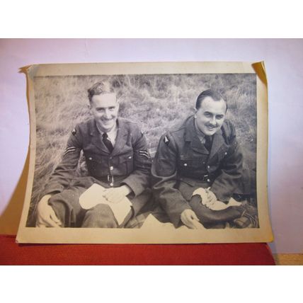 2 aviation personnel. Aeroplanes amateur photograph late 1950s? #